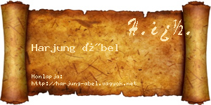 Harjung Ábel névjegykártya